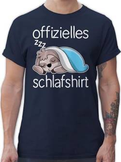 T-Shirt Herren - Sprüche Statement - Offizielles Schlafshirt mit Faultier - weiß - XXL - Navy Blau - männer tischert Shirts Mann Tshirt Herren-Shirt t schirts Shirt leiberl Funshirt von Shirtracer