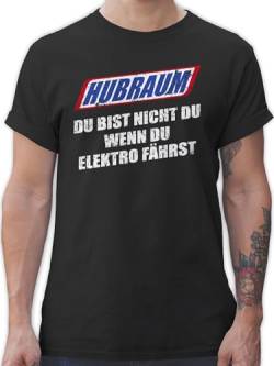 T-Shirt Herren - Sprüche Statement mit Spruch - Hubraum - du bist Nicht du, wenn du Elektro fährst - 3XL - Schwarz - sprüchen Tshirts für männer Tshirt Auto Shirt Drauf tischirt. kfz t tishrt von Shirtracer