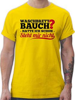 T-Shirt Herren - & Männer Geschenke - Waschbrettbauch Hatte ich Schon Steht Mir Nicht - XXL - Gelb - Dicke Witz Tshirt männertag t- Shirt t Shirts für von Shirtracer