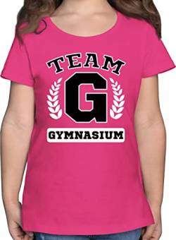 T-Shirt Mädchen - Einschulung - Team Gymnasium - 152 (12/13 Jahre) - Fuchsia - Schulkind Outfit schuleingang Tshirt schulanfangsgeschenke 1. klasse Shirt einschulungsgeschenk t von Shirtracer