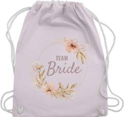 Turnbeutel Rucksack - JGA Junggesellenabschied Frauen - Team Bride Boho Team Braut - Unisize - Pastell Rosa - stoffrucksack goodie bag junggessellenabschied baumwollrucksack von Shirtracer