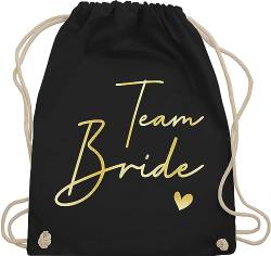 Turnbeutel Rucksack - JGA Junggesellenabschied Frauen - Team Bride Crew Braut - Unisize - Schwarz - brauttaschen bachelorette party beutel junggesellinnenabschied outfit jungesselnabschied tasche von Shirtracer