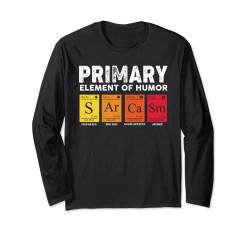 Sarcasm S Ar Ca Sm Primary Elements of Humor Wissenschaft Langarmshirt von Shirts mit lustigen Sprüchen by PeeKay