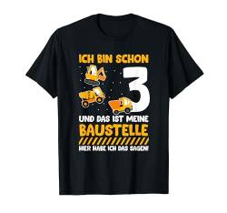 3. Geburtstag Baustelle Shirt Kinder, Baggerfahrer Junge T-Shirt von Shirts of Heaven