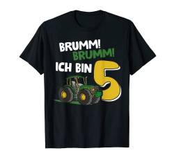 5. Geburtstag Junge, Traktor & Treckerfahrer Motiv, Kinder T-Shirt von Shirts of Heaven