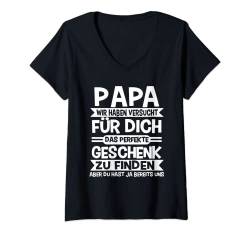 Damen Papa und Vater Motiv, Lustiger Spruch, Herren Vatertag T-Shirt mit V-Ausschnitt von Shirts of Heaven