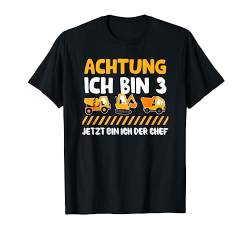 Ich bin 3 - Baustelle Kinder, Baggerfahrer Junge, Geburtstag T-Shirt von Shirts of Heaven