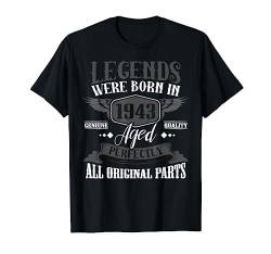 Legends were Born 1943, 80. Geburtstag Mann, Herren T-Shirt von Shirts of Heaven