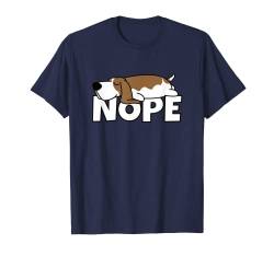 Basset Hound Fauler Hund Nope T-Shirt von Shirts & Geschenke für Faulenzer & Faule Menschen