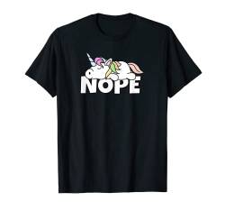 Nope T-Shirt Faules Einhorn Baby Lustiges Süßes Geschenk T-Shirt von Shirts & Geschenke für Faulenzer & Faule Menschen