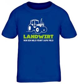 Landwirt Trecker, Traktor Bauer Kids Kinder Fun T-Shirt Funshirt, Größe: 152/164,royal blau von Shirtstreet24
