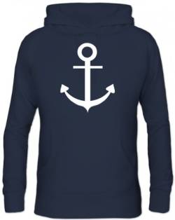 Shirtstreet, Anker, Kapitän Seefahrt Schiff Herren Herren Kapuzen Sweatshirt Hoodie - Pullover, Größe: L,Navy von Shirtstreet24