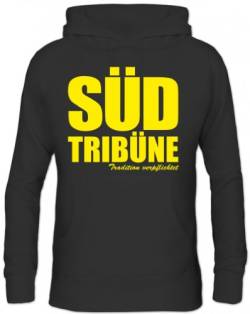 Shirtstreet, SÜDTRIBÜNE Ultras Dortmund Fußball Herren Kapuzen Hoodie Sweatshirt - Pullover, Größe: S,Schwarz von Shirtstreet24