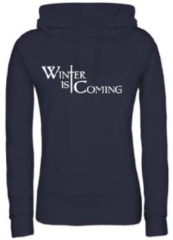 Shirtstreet, Schwert Winter is Coming, Damen/Lady Kapuzen Hoodie Sweatshirt - Pullover, Größe: XL,Navy von Shirtstreet24