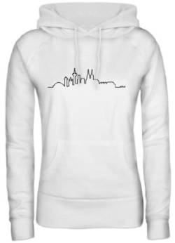 Shirtstreet, Skyline Köln, Cologne Kölle Karneval Damen/Lady Kapuzen Sweatshirt - Pullover, Größe: XXL,Weiß von Shirtstreet24