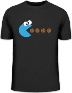 Shirtstreet24, Blue Monster, Herren T-Shirt Fun Shirt Funshirt, Größe: 3XL,schwarz von Shirtstreet24