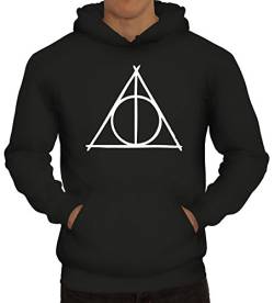 Shirtstreet24, Harry Triangle, Herren Kapuzen Sweatshirt - Pullover Hoodie, Größe: M,Schwarz von Shirtstreet24