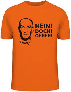 Shirtstreet24, Nein! DOCH! Ohhhh! Herren T-Shirt Herrenshirt Funshirt, Größe: L,orange von Shirtstreet24
