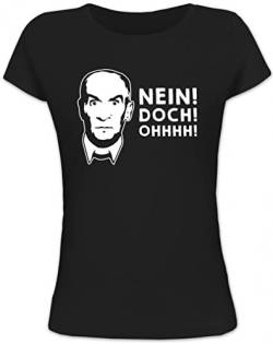 Shirtstreet24, Nein! DOCH! Ohhhh! Lady/Damenshirt/Frauen Fun T-Shirt, Größe: S,schwarz von Shirtstreet24