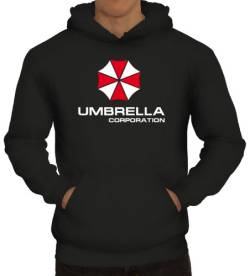 Shirtstreet24, Umbrella Corporation, Herren Kapuzen Sweatshirt - Pullover Hoodie, Größe: L,Schwarz von Shirtstreet24