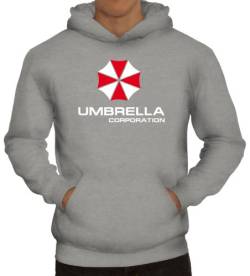 Shirtstreet24, Umbrella Corporation, Herren Kapuzen Sweatshirt - Pullover Hoodie, Größe: M,Graumeliert von Shirtstreet24