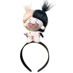 Shitafe Plüsch-Puppen-Stirnband, Puppen-Haarreif - Cartoon Plüsch Haarband Puppe Stirnband | Niedliche Haarreifen für Styling, Make-up, modisches Plüschpuppen-Haarband für Mädchen, Kinder von Shitafe