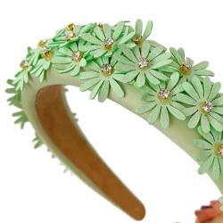 Elegantes Stoff-Blumen-Haarband für Damen, breites Stirnband, Strass-Blumen-Haarreif, Party-Kopfschmuck, Hochzeits-Haarband, elegantes Haarband für Hochzeiten von Shntig