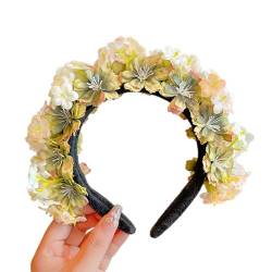Große Blume für Hochzeit, Blumenstirnbänder, Braut, Blumen-Haarbänder, Blumengirlanden, Haarkranz, Blumenstirnbänder für Damen von Shntig