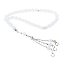 Shntig Islamischer Tasbih-Rosenkranz-Perlen, 33 Perlen, Kristall-Gebets-Rosenkranz-Armband, handgefertigt, religiöser Schmuck, Meditationsarmband von Shntig