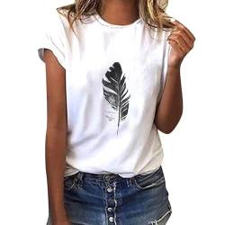 Tshirt Damen T Shirt Damen Damen Tshirt Damen Oberteile T-Shirt Damen Longshirt Damen Oversize Shirt Damen Shirts Damen Sommer Shirt Damen T-Shirts Für Damen Oberteile Damen Sommer Dunkelgrau L von Shobdw