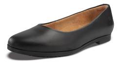 Shoes for Crews Reese Women Black – Bequeme Berufsschuhe aus Leder, gepolsterte Einlegesohlen, Rutschhemmende Laufsohle, klassischer Stil für Büro, OB E SRC – für Damen von Shoes for Crews