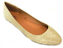 Shoes8teen Ballerina Ballett Flache Schuhe Für Damen 9 M US Gold Glitter von Shoes8teen