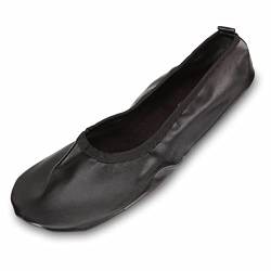 Shoes8teen Faltbare Reise-Ballett Flache Schuhe mit passender Tragetasche Für Damen 7-8 M US schwarz 1818a von Shoes8teen