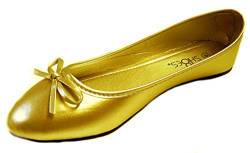 Shoes8teen Neu Damen Ballerinas Schuhe 15 Farben 8500 Gold 39 von Shoes8teen