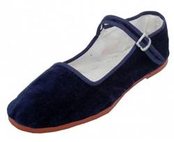 Shoes8teen Schuhe 18 Damen Baumwolle China Puppe Mary Jane Schuhe Ballerinas Schuhe (39, 118 Marineblau Micro) von Shoes8teen