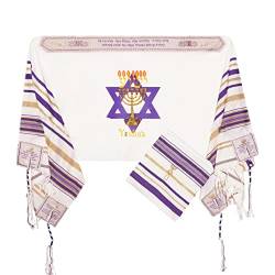 Yeshua Light of The World Messianischer Gebetsschal mit passender Tallit-Tasche von Shofars From Afar