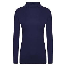 Shop & Stop Damen Pullover mit Rollkragen, Rollkragen, einfarbig, langärmelig, 36-50, navy, 50-52 von Shop & Stop