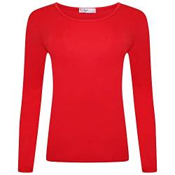 Shop & Stop Langarm-T-Shirt für Damen, Größe 36-54, rot, 50-52 von Shop & Stop