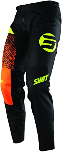 Shot Devo Roll Kinder Motocross Hose Schwarz/Orange 8/9 von Shot
