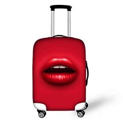 Showudesigns Bunte elastische Gepäckabdeckung für Reisen, 45,7 - 76,2 cm, Lippen, M(fit 22"-24"), Klassisch von Showudesigns