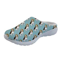 Showudesigns Casual Home Hausschuhe Damen Täglich Sandalen Sneakers Tier Hund Gedruckt, Blau - Beagle - Größe: 36 EU von Showudesigns