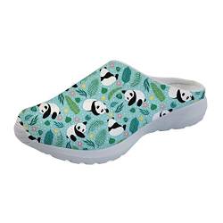Showudesigns Damen Casual Mesh Slipper Animal Print Slip On Schuhe Schuhe Gargen Clog, Panda niedlich, 37 EU von Showudesigns