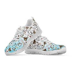 Showudesigns Damen Nurse Bear Sportschuhe Laufschuhe Turnschuhe Sneakers Walking Schuhe für Outdoor Fitnessschuhe Joggingschuhe Krankenschwester Weiß und Blua EU39 von Showudesigns