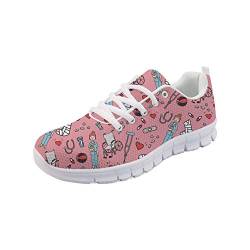 Showudesigns Damen Nurse Laufschuhe Krankenschwester Schnür Sneaker Sport Fitness Turnschuhe von Showudesigns