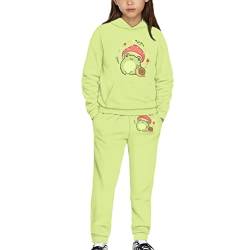 Showudesigns Kinder Mädchen Trainingsanzug Hoodies und Jogginghose Set Langarm Pullover Hose, frosch, 8-9 Jahre von Showudesigns