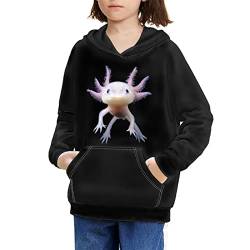 Showudesigns Mädchen Hoodies 6-16 Jahre Langarm Kapuzen-Sweatshirts, Cute Axolotl, 116 von Showudesigns
