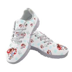 Showudesigns Schuhe Krankenschwester Damen Nurse Sneaker Sommer Laufschuhe Walkingschuhe Gym Damenschuhe Stoffschuhe Mädchen 39 EU Schmetterling Weiß von Showudesigns