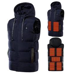 Shuanghao Heizweste Beheizbare Beheizte-Weste Heat-Jacke Wärmeweste - für Herren Damen Winter Heating Vest Leichte Washable USB Verbindung,3 einstellbar Temperaturfür Beheizbare Heizweste von Shuanghao