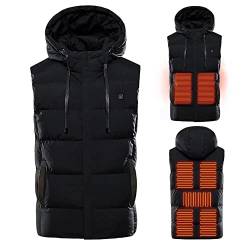 Shuanghao Heizweste Beheizbare Beheizte-Weste Heat-Jacke Wärmeweste - für Herren Damen Winter Heating Vest Leichte Washable USB Verbindung,3 einstellbar Temperaturfür Beheizbare Heizweste von Shuanghao