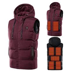 Shuanghao Heizweste Beheizbare Beheizte-Weste Heat-Jacke Wärmeweste - für Herren Damen Winter Heating vest Leichte Washable USB Verbindung,3 einstellbar Temperaturfür Beheizbare Heizweste von Shuanghao